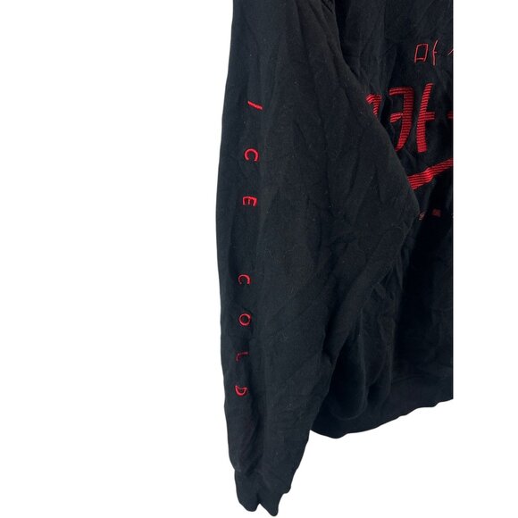 Coca-Cola Black Hoodie Korean Text Design Hooded Drawstring M Grunge Streetwear - Picture 11 of 12